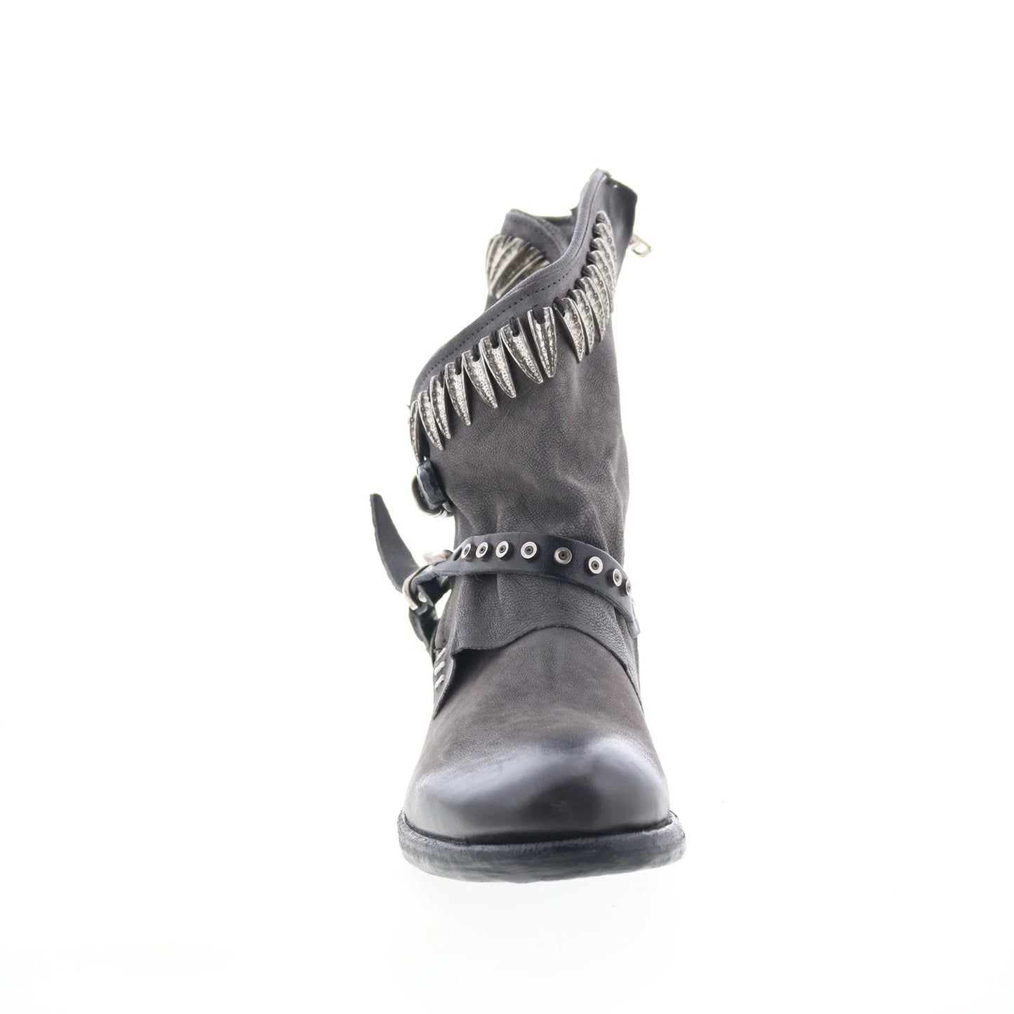 Tosh 516332-101-0001 Womens Gray Leather Zipper Casual Dress Boots