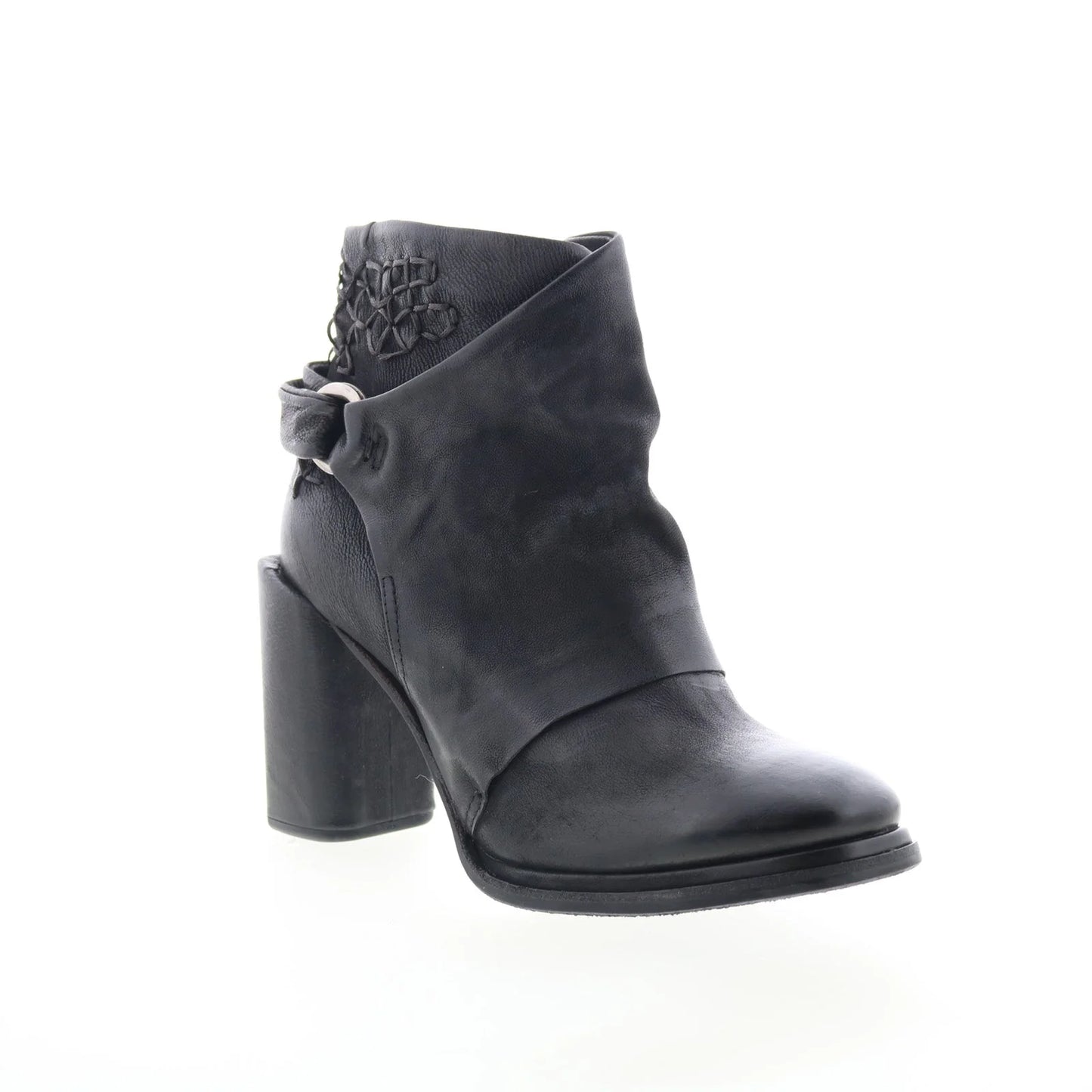 Swanson Womens Black Leather Zipper Ankle & Booties Boots