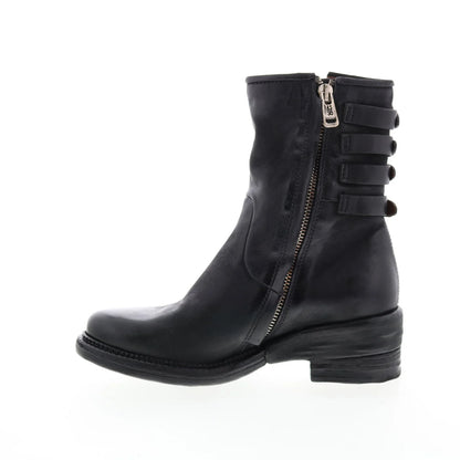 Spero A23215-301 Womens Black Leather Hook & Loop Casual Dress Boots