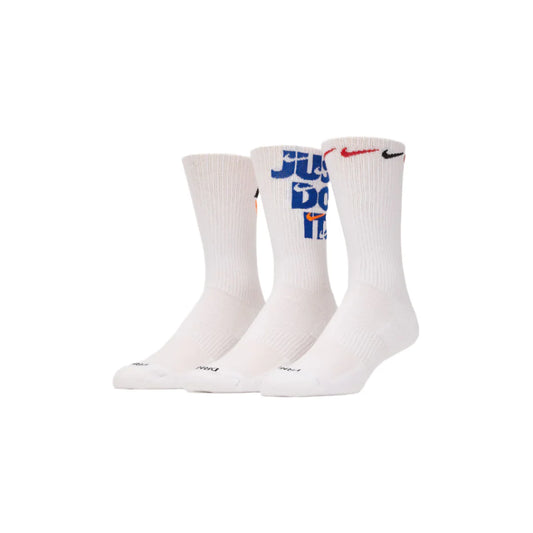 Everyday Plus Cushioned Crew 3 Pack Sock - White/Multi