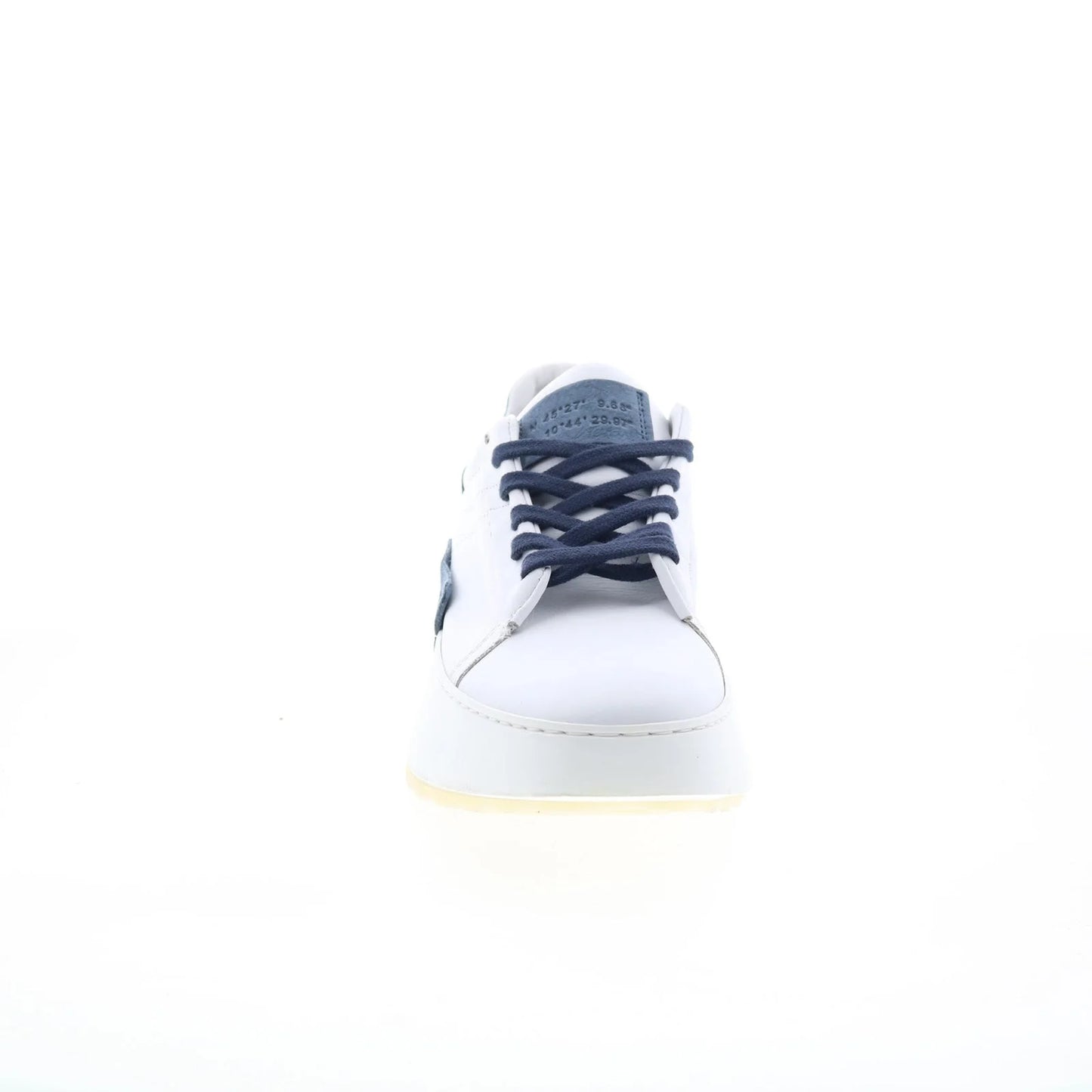 Hannie Womens White Leather Lace Up Lifestyle Sneakers Shoes