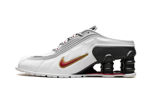 Shox MR4 Mule"Martine Rose Metallic Platinum Varsity Red" IM5420 100