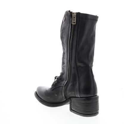 Opie 548213-201 Womens Black Leather Lace Up Casual Dress Boots