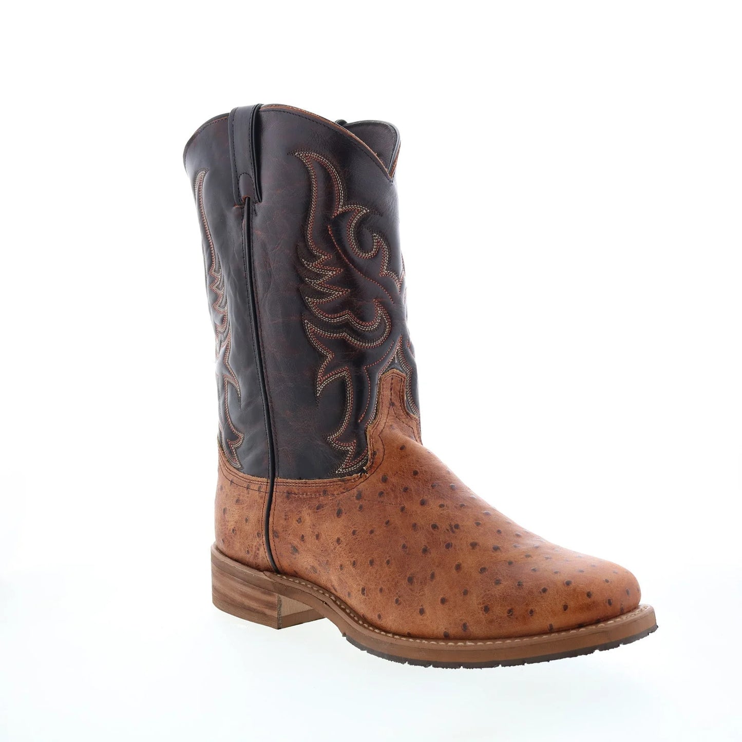 6750 Mens Brown Leather Slip On Cowboy Western Boots