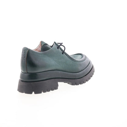 Daley Womens Green Leather Slip On Casual Dress Boots