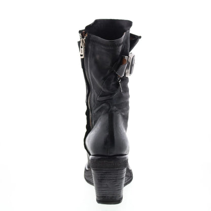 Thatcher A30210-201 Womens Black Leather Casual Dress Boots