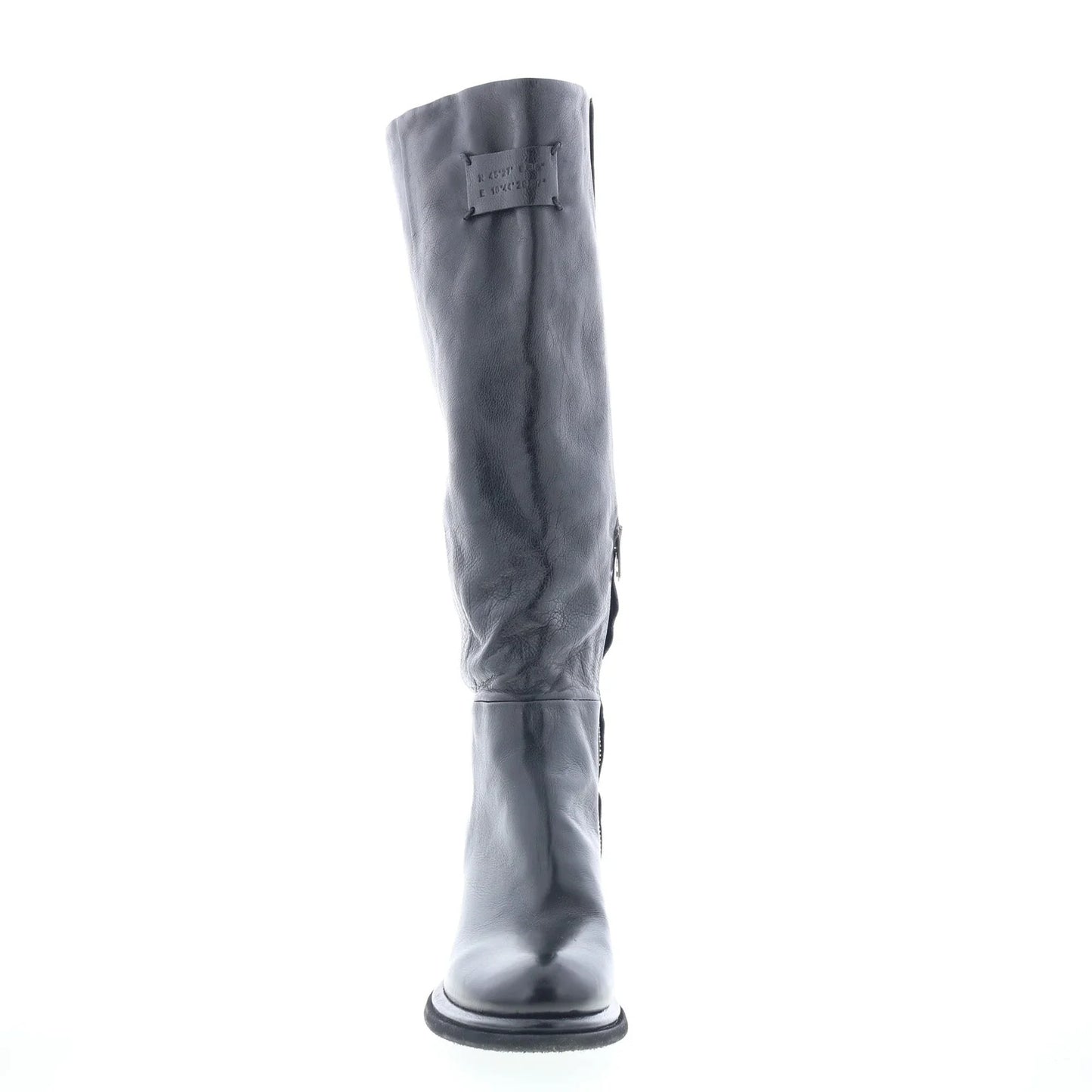 Nettie Womens Black Leather Zipper Knee High Boots