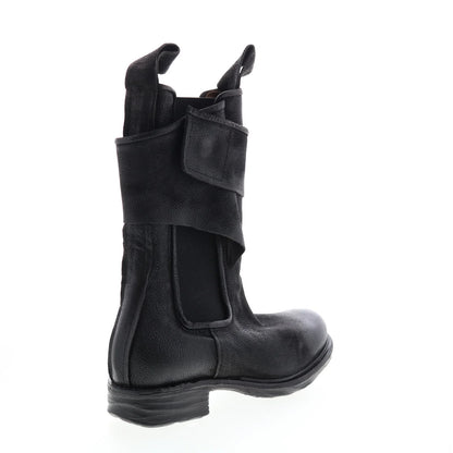 Sikes A50216-101 Womens Black Leather Slip On Chelsea Boots
