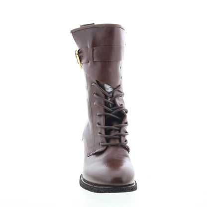 Layne Womens Brown Leather Zipper Casual Dress Boots
