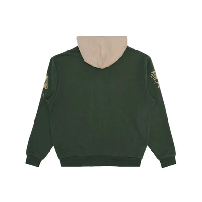 Students Sequence Fleece Zip Hoodie - Military Green