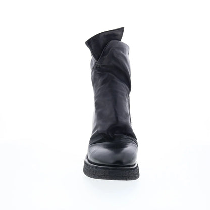 Tremont Womens Black Leather Zipper Casual Dress Boots