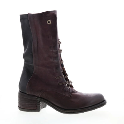 Opie 548213-201 Womens Burgundy Leather Lace Up Casual Dress Boots