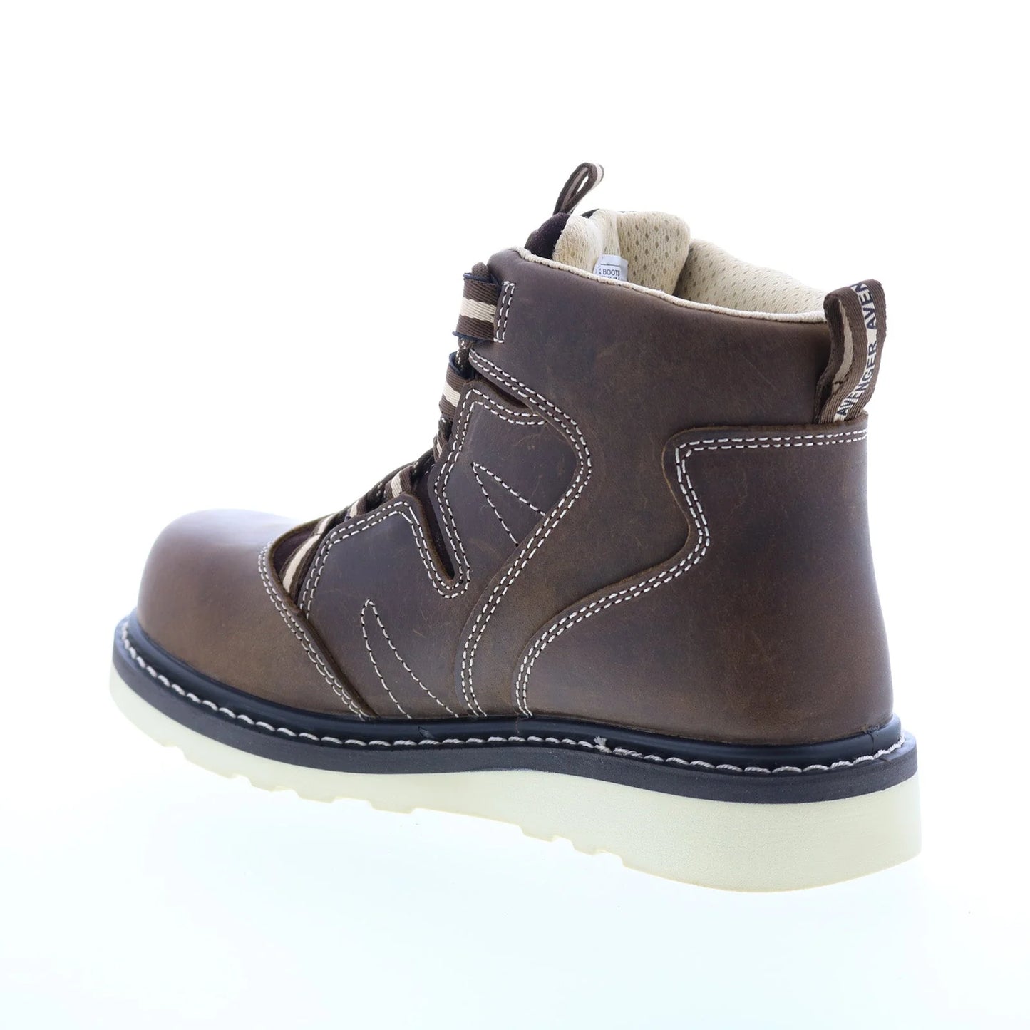 Avenger Wedge Carbon Toe Electric Hazard Waterproof 6" Womens Brown Work Boots