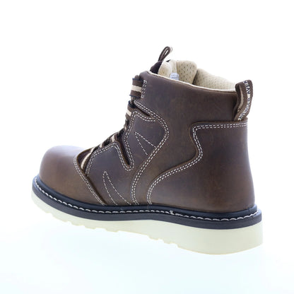 Avenger Wedge Carbon Toe Electric Hazard Waterproof 6" Womens Brown Work Boots