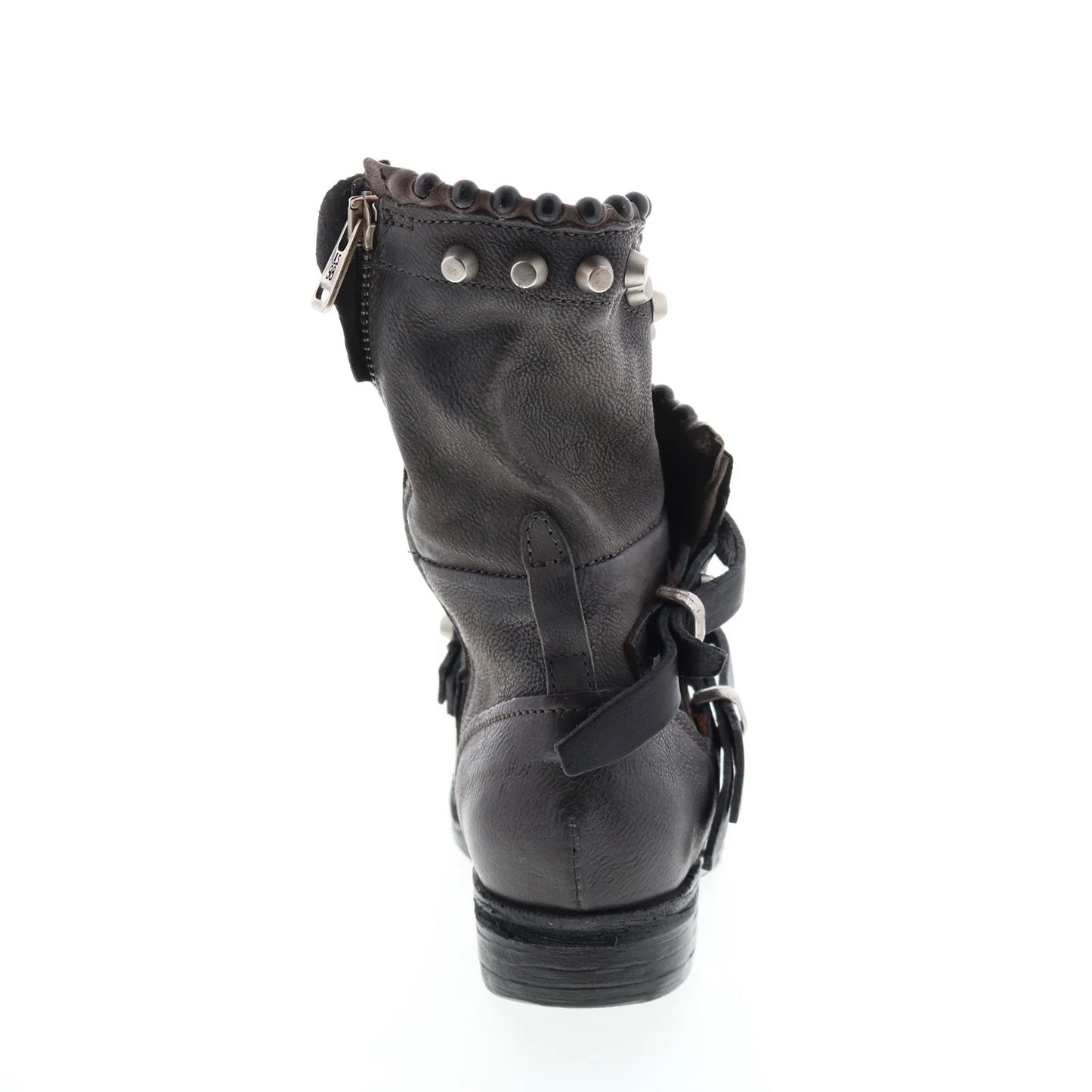 Vianne 250202-102 Womens Gray Leather Hook & Loop Casual Dress Boots