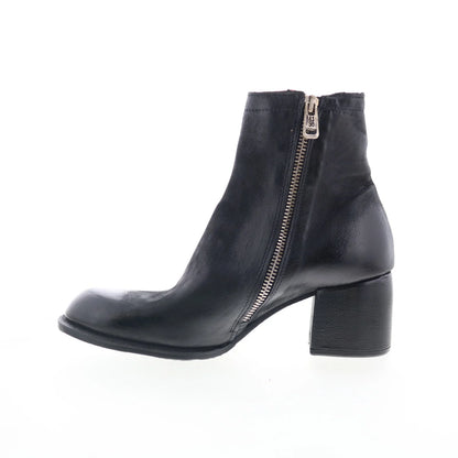 Grove Womens Black Leather Zipper Ankle & Booties Boots