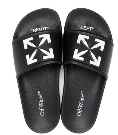 Arrow Pool Slides Black White