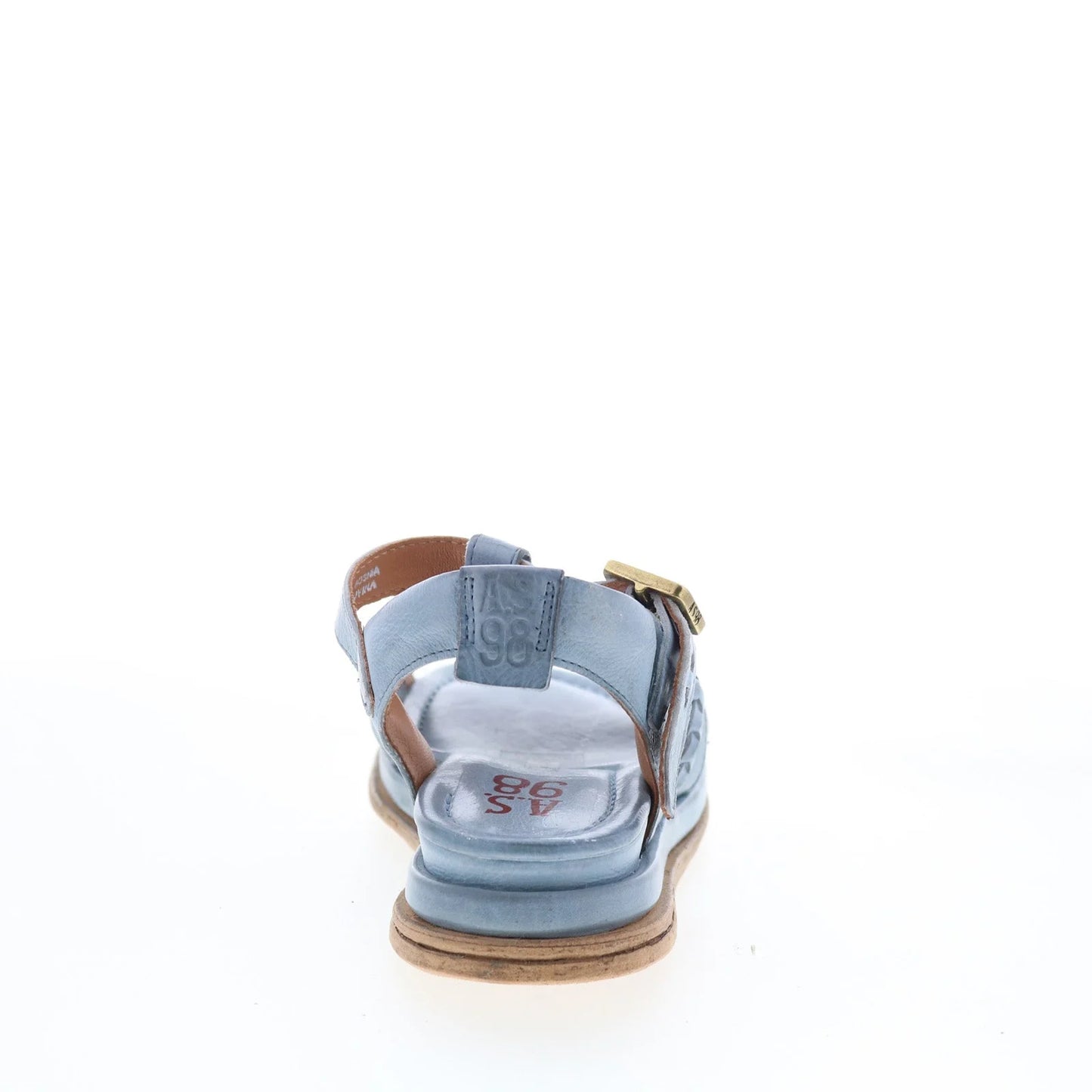 Saul Womens Blue Leather Hook & Loop Strap Sandals Shoes