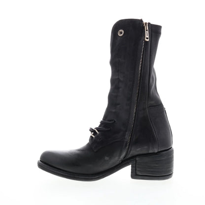 Opie 548213-201 Womens Black Leather Lace Up Casual Dress Boots