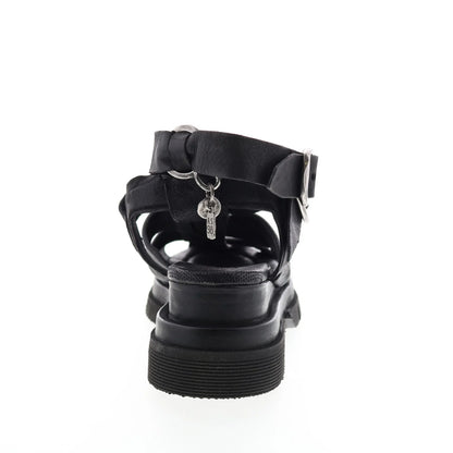 Colter A68002-101 Womens Black Leather Gladiator Sandals Shoes