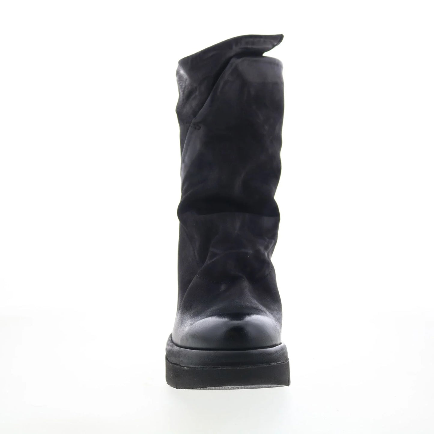 Frannie Womens Black Leather Zipper Ankle & Booties Boots