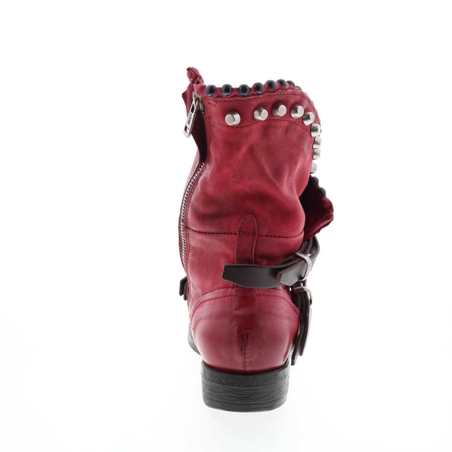 Vianne 207239-202 Womens Red Leather Hook & Loop Casual Dress Boots