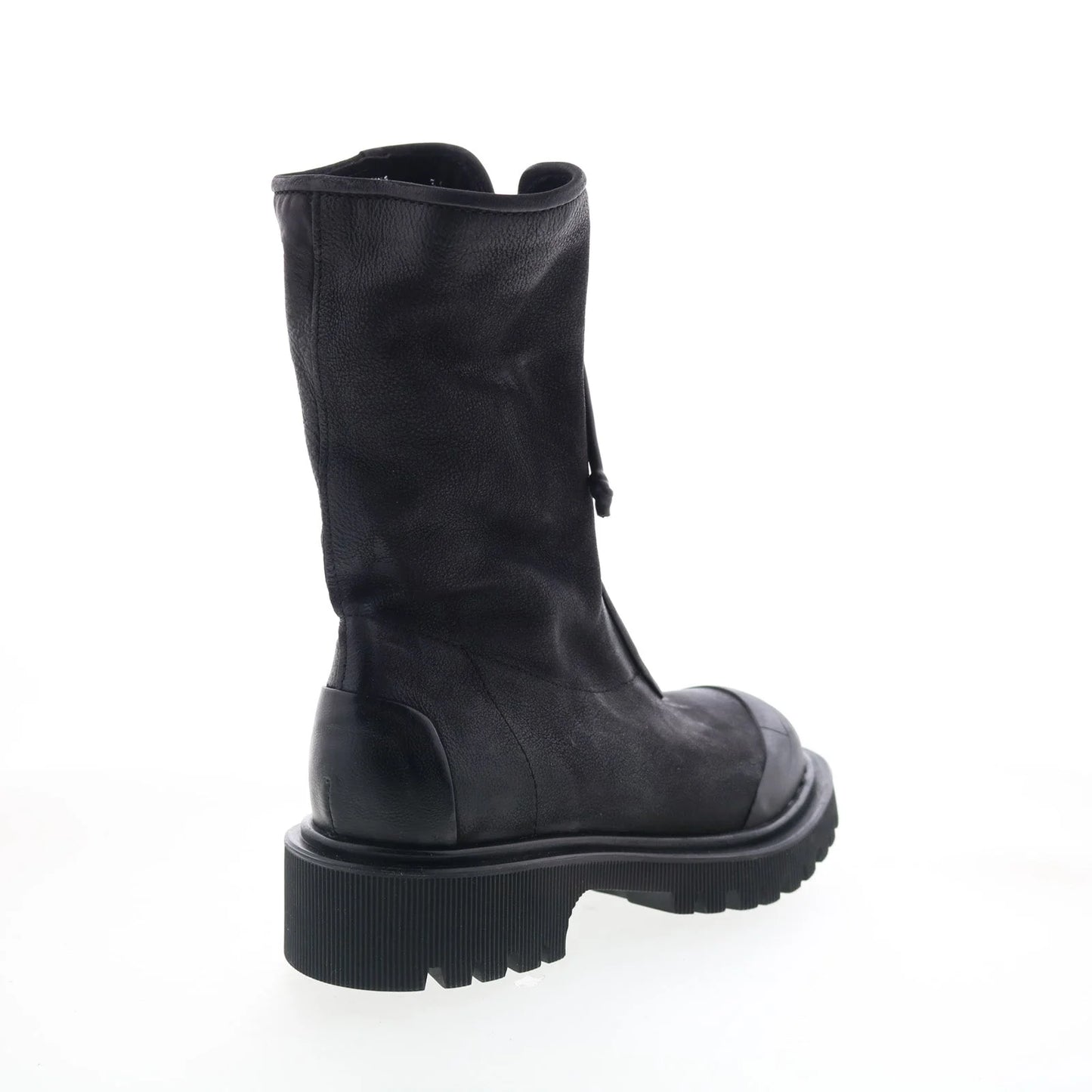 Tobie Womens Black Leather Zipper Casual Dress Boots