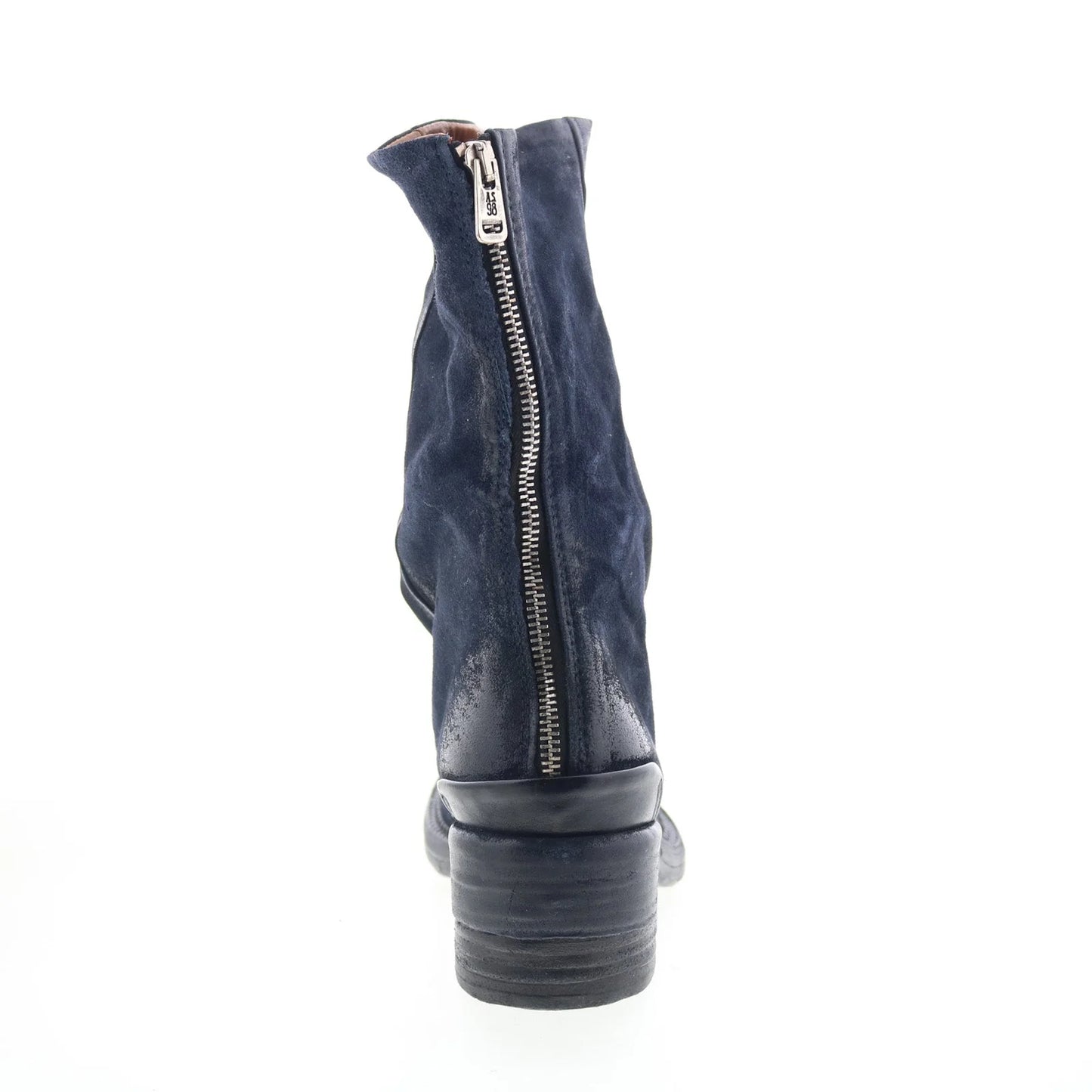 Saddler Womens Blue Leather Zipper Casual Dress Boots