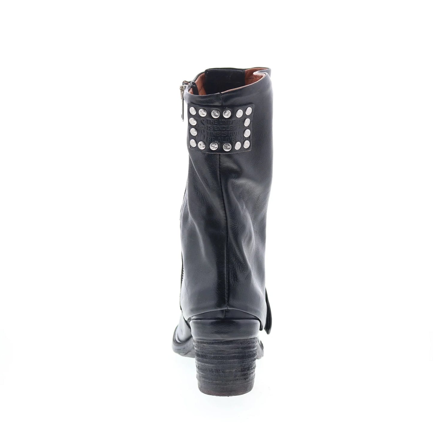 Jensen Womens Black Leather Zipper Ankle & Booties Boots