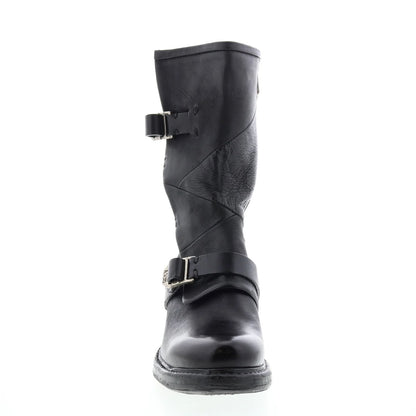 Norm A52203-101 Womens Black Leather Zipper Casual Dress Boots