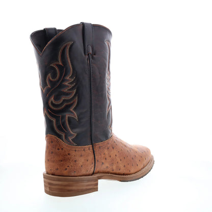 6750 Mens Brown Leather Slip On Cowboy Western Boots
