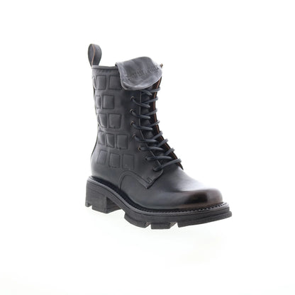 Lockwood Womens Black Leather Zipper Casual Dress Boots