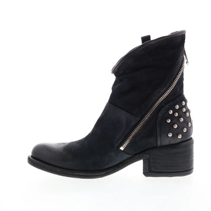 Orrin 548204-301 Womens Black Leather Zipper Casual Dress Boots