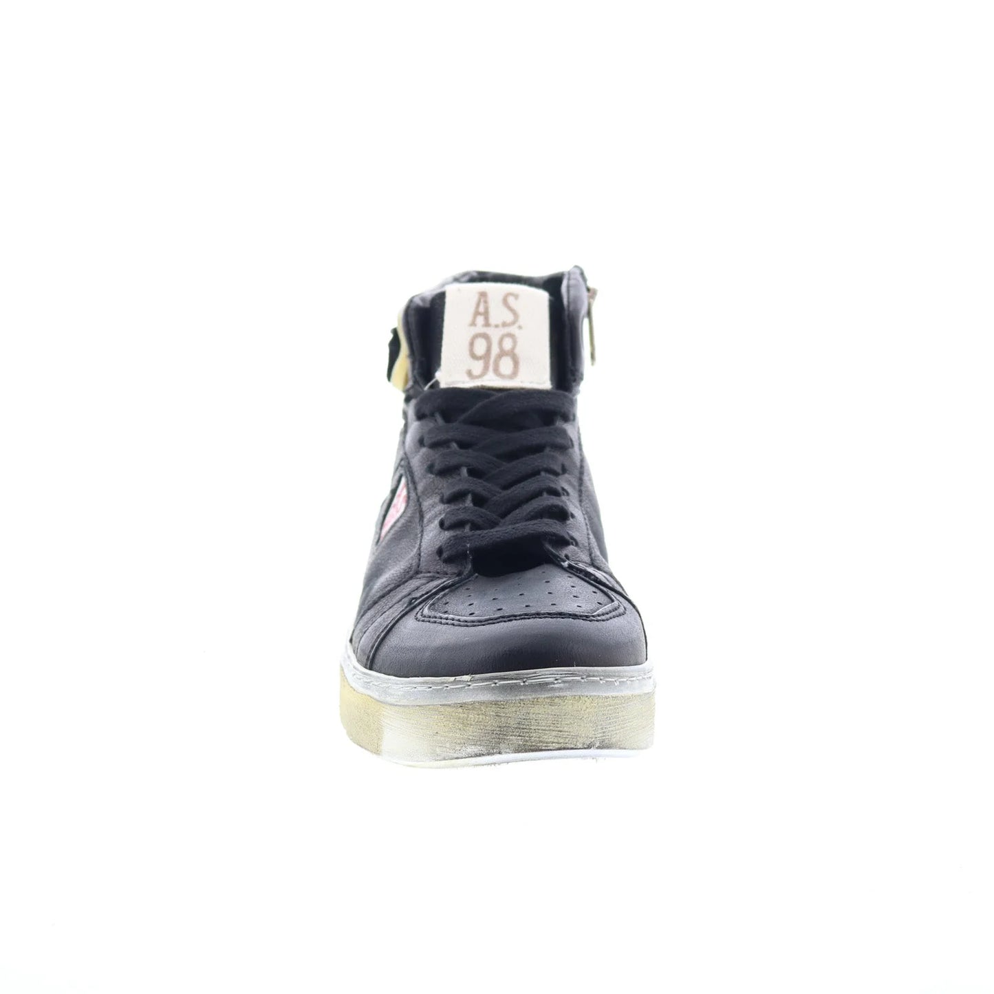 Folie Mens Blue Leather Zipper Lifestyle Sneakers Shoes