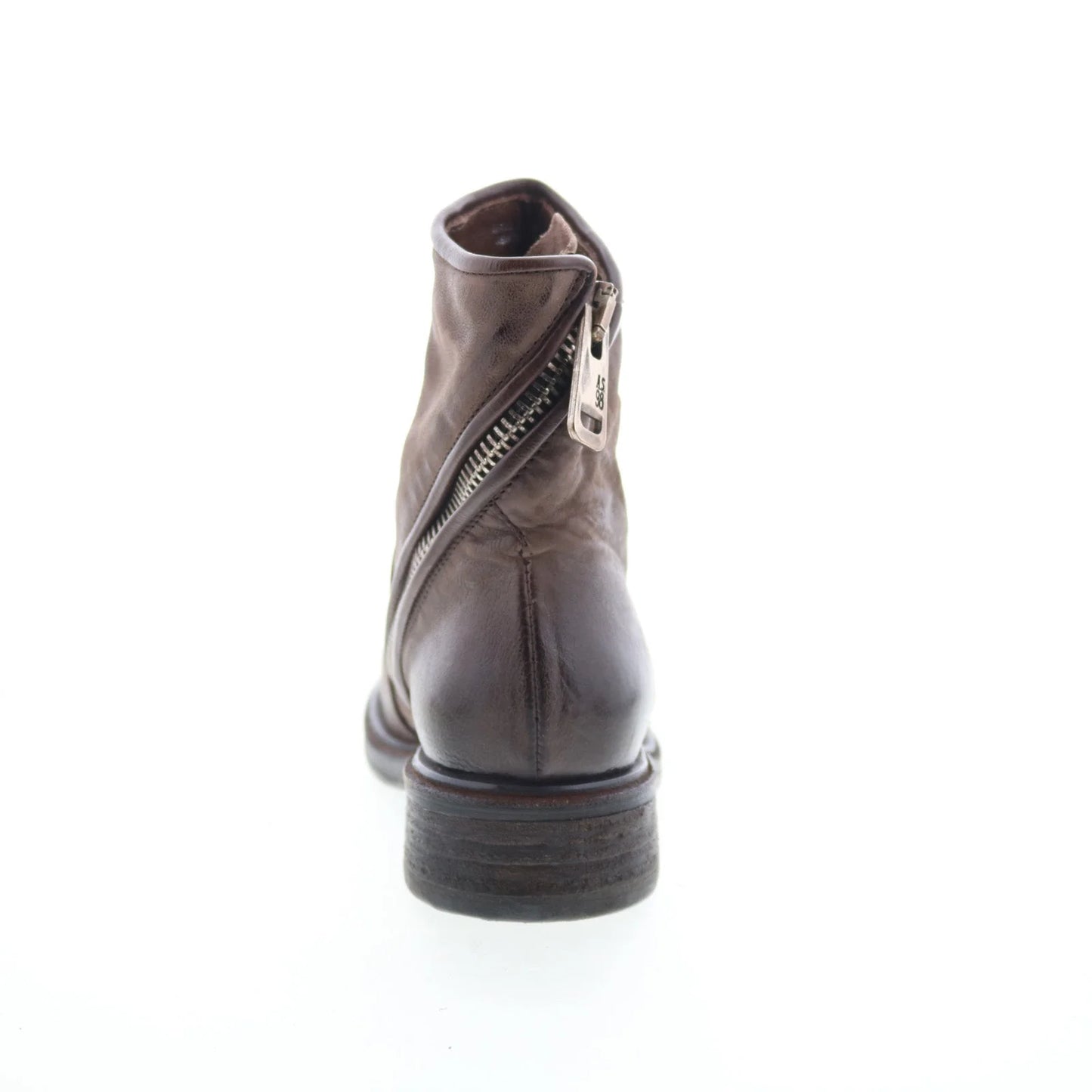 Fleetwood Womens Brown Leather Zipper Ankle & Booties Boots
