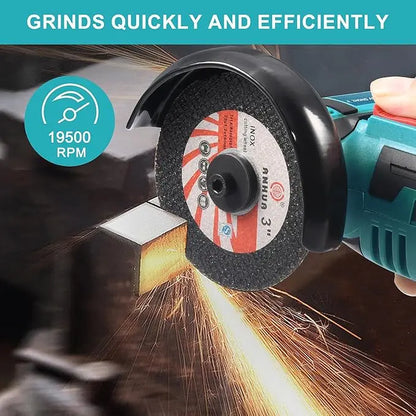 Cordless Brushless Angle Grinder Kit with Cutting, Grinding & Polishing Accessories