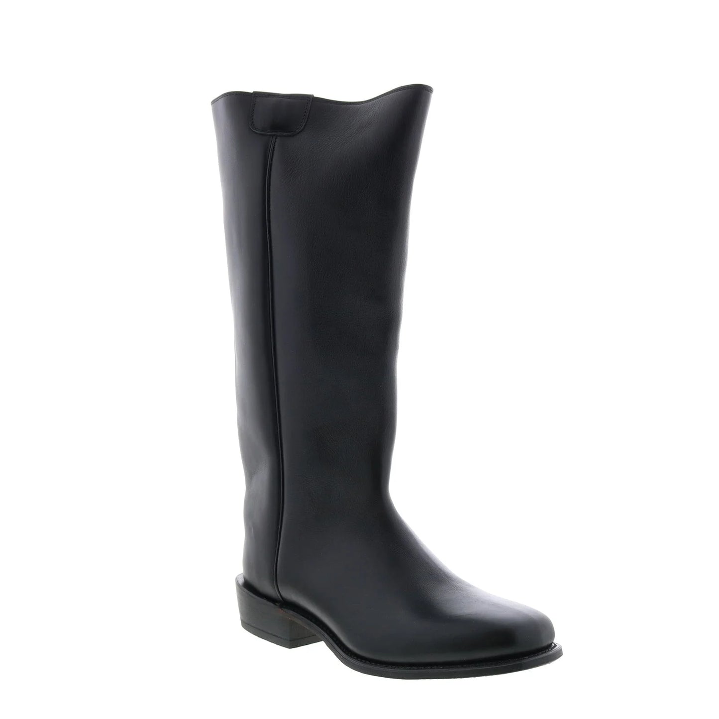 8220 Mens Black Wide Leather Slip On Cowboy Western Boots