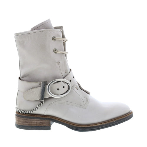 Faust A51202-101 Womens Beige Leather Hook & Loop Casual Dress Boots