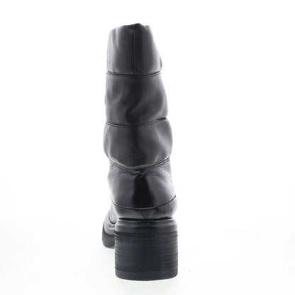 Edwin Womens Black Leather Zipper Casual Dress Boots