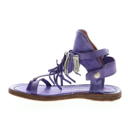 Rowan 534010-1105 Womens Purple Leather Strap Sandals Shoes