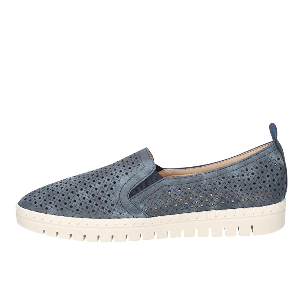Fresh Perforated Slip On Flats