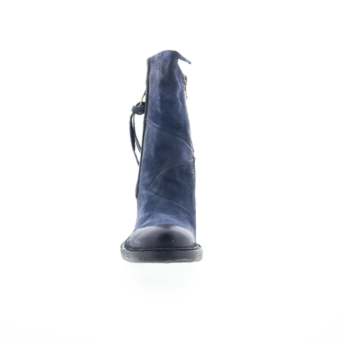 Stratford Womens Blue Leather Zipper Casual Dress Boots