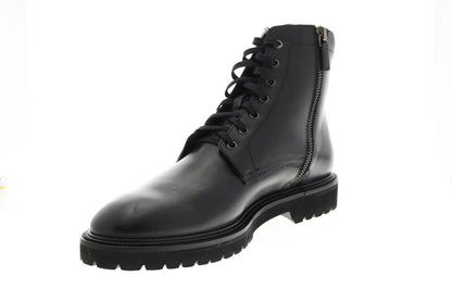 Aquatalia Patrizio Calf 34M0935-BLK Mens Black Leather Casual Dress Boots