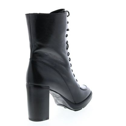 Aquatalia Isabele Calf 34L3714-BLK Womens Black Leather Zipper Casual Dress Boots
