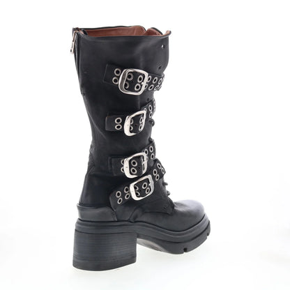 Ellington Womens Black Leather Zipper Casual Dress Boots