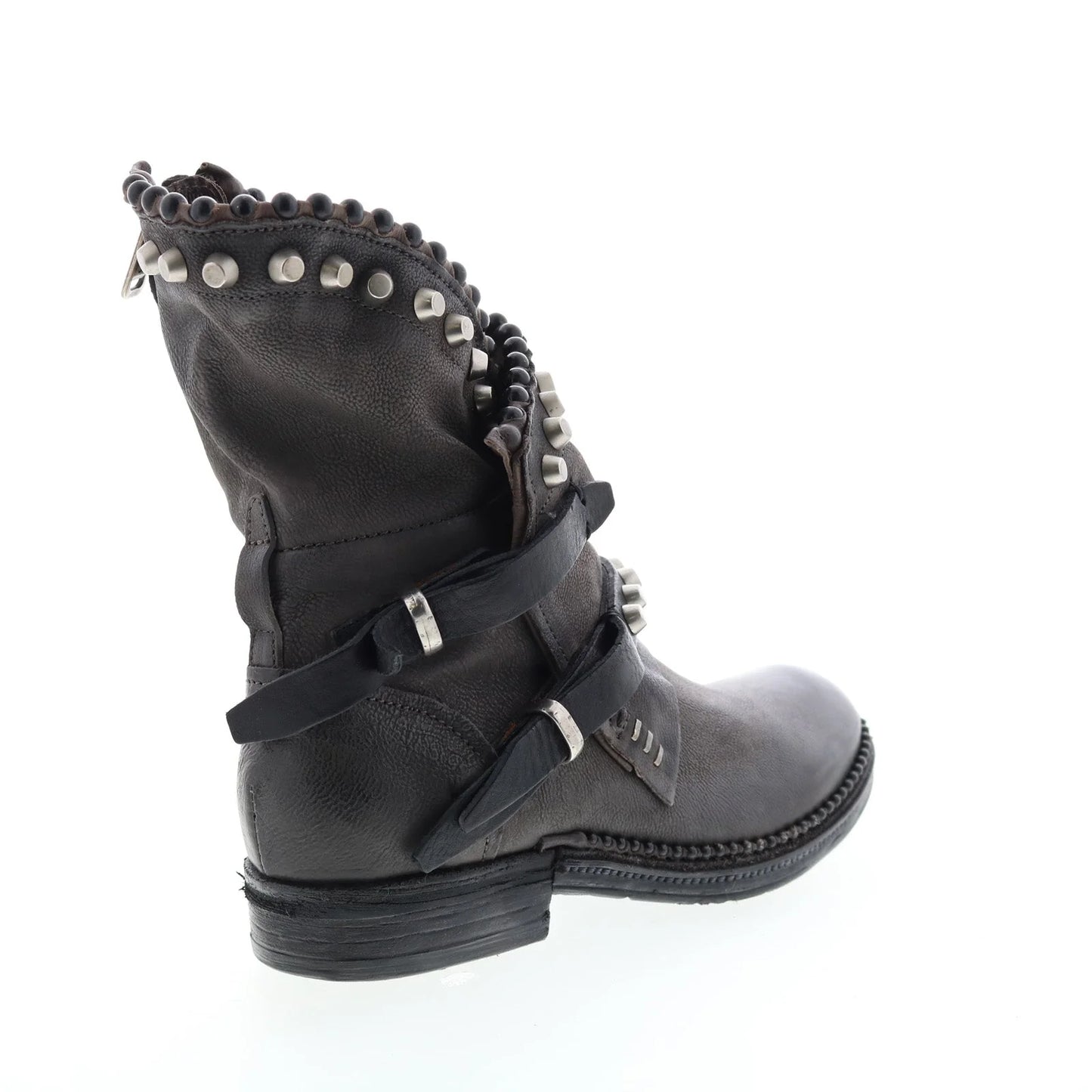Vianne 250202-102 Womens Gray Leather Hook & Loop Casual Dress Boots
