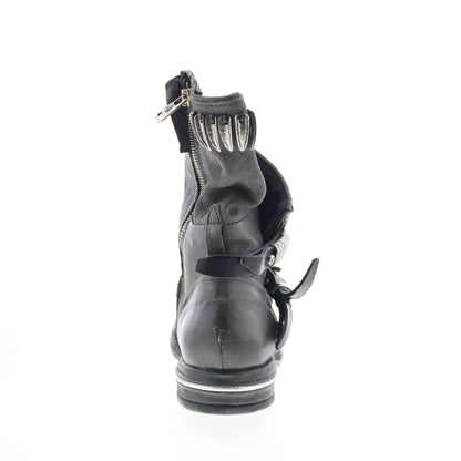 Torey Womens Black Leather Zipper Casual Dress Boots