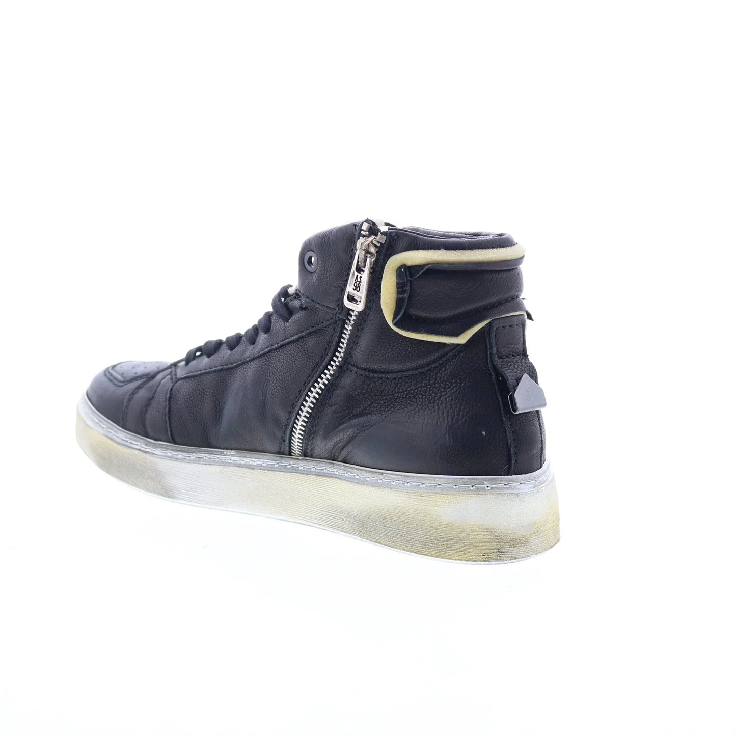 Folie Mens Blue Leather Zipper Lifestyle Sneakers Shoes