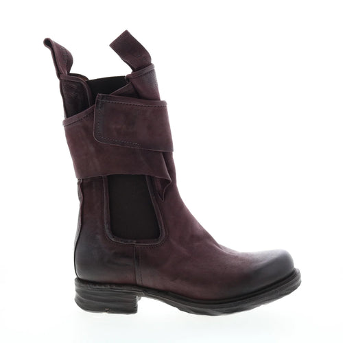 Sikes A50216-102 Womens Burgundy Leather Slip On Chelsea Boots