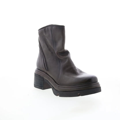 Edgar Womens Brown Leather Zipper Casual Dress Boots